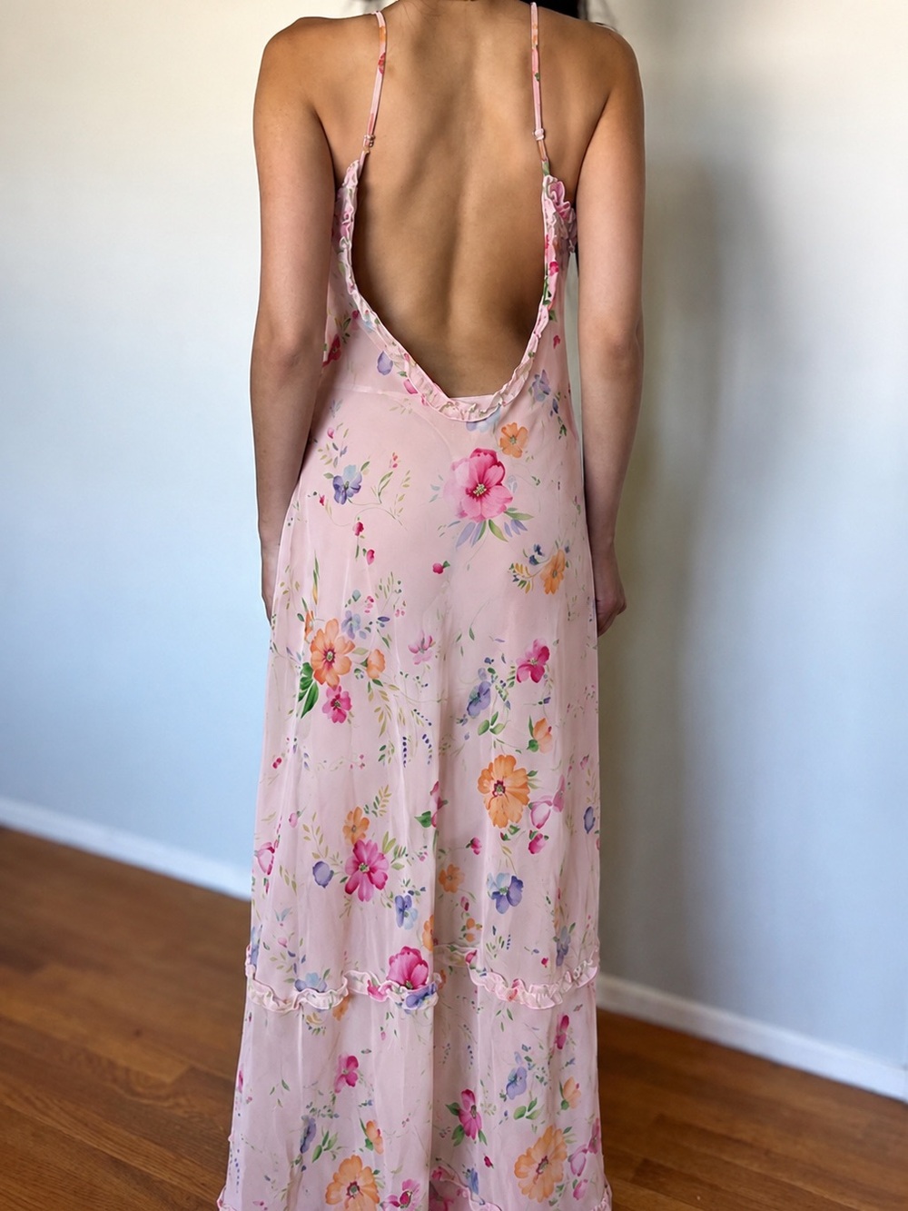 Vintage Victoria's Secret Sheer Floral Maxi Dress - Picture 6 of 7